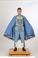  Photos Man in Historical Baroque Suit 2 Baroque a poses blue cloak medieval Clothing whole body 0007.jpg